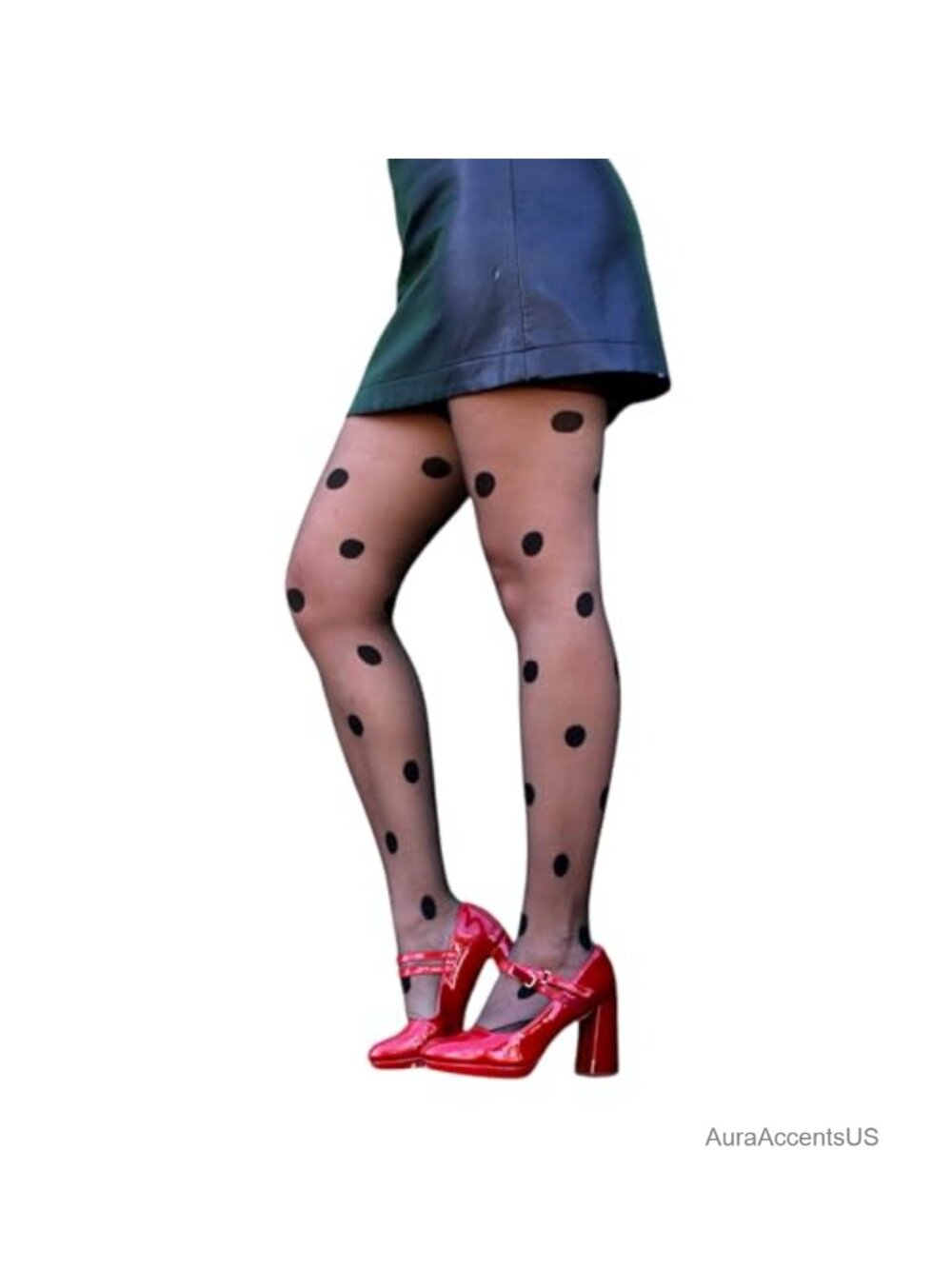 Sheer Polka Dot Patterned Tights for Women Vintage Y2K Trendy